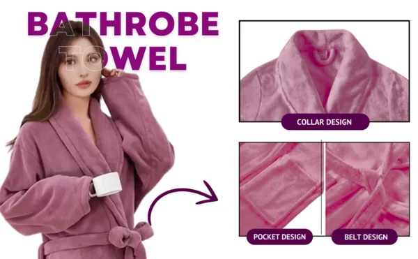 Puple (4) Lightweight Soft Bathrobe for Women