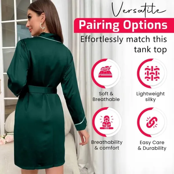 listing 7 Women's Premium Satin Bridesmaid Night Dress Robes