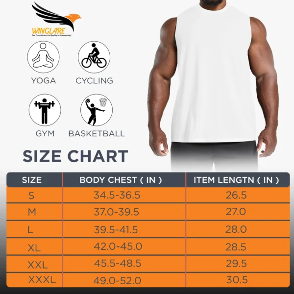 Men's GYM Active Wear Sleeveless Muscle T-Shirts
